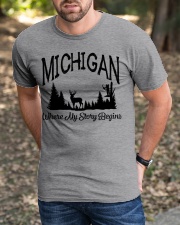 Michigan where my story begins Classic T-Shirt apparel-classic-tshirt-lifestyle-front-52
