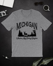 Michigan where my story begins Classic T-Shirt lifestyle-mens-crewneck-front-16
