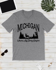 Michigan where my story begins Classic T-Shirt lifestyle-mens-crewneck-front-17