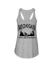 Michigan where my story begins Ladies Flowy Tank tile