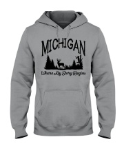 Michigan where my story begins Hooded Sweatshirt tile
