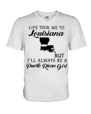 LIFE TOOK ME TO LOUISIANA BE A PUERTO RICAN GIRL V-Neck T-Shirt tile