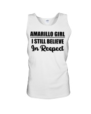 Amarillo Girl I Still Believe In Respect Unisex Tank tile