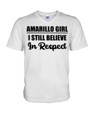 Amarillo Girl I Still Believe In Respect V-Neck T-Shirt tile