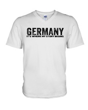 Germany - My Story Begins V-Neck T-Shirt tile