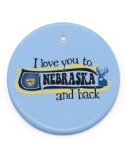 Love You To Nebraska Circle ornament - single (porcelain) front