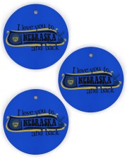 Love You To Nebraska Circle Ornament (Wood tile