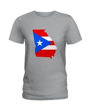 FLAG PUERTO RICO IN GEORGIA Ladies T-Shirt tile