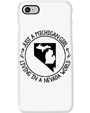 MICHIGAN GIRL LIVING IN NEVADA Phone Case tile