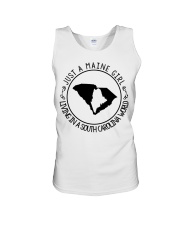 MAINE GIRL LIVING IN SOUTH CAROLINA Unisex Tank tile