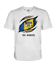 Flag Philadelphia My Roots V-Neck T-Shirt tile