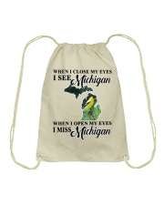 I MISS MICHIGAN Drawstring Bag tile