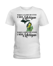 I MISS MICHIGAN Ladies T-Shirt tile