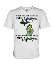 I MISS MICHIGAN V-Neck T-Shirt tile