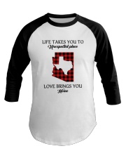 Love Brings You Home Texas Arizona Baseball Tee tile