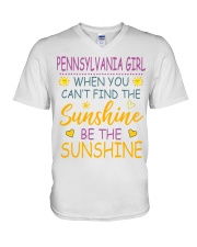 Pennsylvania Girl- Be The Sunshine V-Neck T-Shirt tile