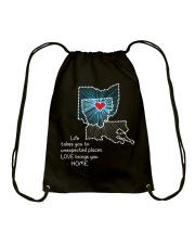 OHIO LOUISIANA LOVE BRINGS YOU HOME Drawstring Bag tile