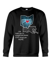 OHIO LOUISIANA LOVE BRINGS YOU HOME Crewneck Sweatshirt tile