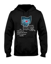 OHIO LOUISIANA LOVE BRINGS YOU HOME Hooded Sweatshirt tile