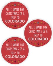 A Trip To Colorado Circle Ornament (Wood tile