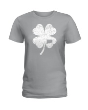 Connecticut Map - Four Leaf Clover Ladies T-Shirt tile