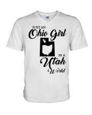 OHIO GIRL IN UTAH V-Neck T-Shirt tile