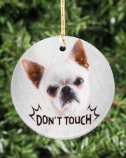 Chihuahua - Don't Touch Circle ornament - single (porcelain) aos-circle-ornament-single-porcelain-lifestyles-02