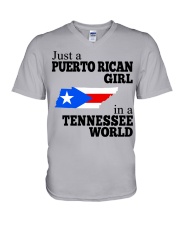 PUERTO RICAN GIRL IN TENNESSEE V-Neck T-Shirt tile