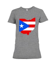 FLAG PUERTO RICO IN OHIO Premium Fit Ladies Tee tile