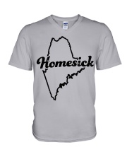 Maine homesick V-Neck T-Shirt tile