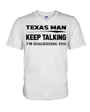 Texas Man - I'm Diagnosing V-Neck T-Shirt tile