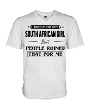 South African Girl - But People Ruined V-Neck T-Shirt tile