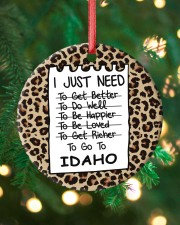 I Just Need To Go To Idaho Circle ornament - single (porcelain) custom-circle-ornament-single-porcelain-lifestyle-11