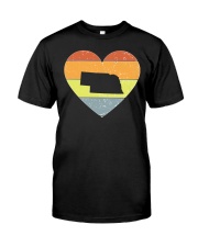 Nebraska - Heart Vintage Classic T-Shirt front