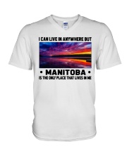 Manitoba Only Place Lives In Me V-Neck T-Shirt tile