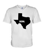 Texas - Born V-Neck T-Shirt tile