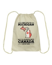 LIVE IN MICHIGAN CANADA IN MY DNA Drawstring Bag tile