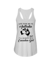 LIFE TOOK ME TO AUSTRALIA BE A CANADIAN GIRL Ladies Flowy Tank tile