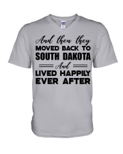 Moved back to South Dakota V-Neck T-Shirt tile