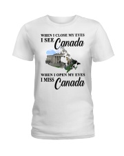 I MISS CANADA Ladies T-Shirt tile