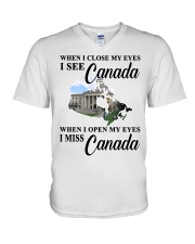 I MISS CANADA V-Neck T-Shirt tile