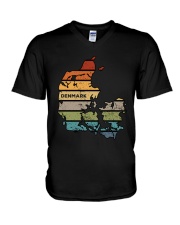 Retro Denmark V-Neck T-Shirt tile