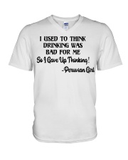 Peruvian Girl Gave Up Thinking V-Neck T-Shirt tile