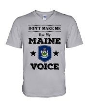 Don't make me use my Maine voice V-Neck T-Shirt tile