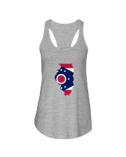 OHIO FLAG IN ILLINOIS Ladies Flowy Tank tile