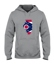 OHIO FLAG IN ILLINOIS Hooded Sweatshirt front
