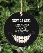 If My Mouth Nevada Girl Circle ornament - single (porcelain) aos-circle-ornament-single-porcelain-lifestyles-02