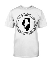 MAINE GIRL LIVING IN ILLINOIS Classic T-Shirt tile