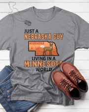Nebraska Guy Living In Minnesota Classic T-Shirt apparel-classic-tshirt-lifestyle-front-216
