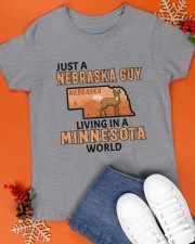 Nebraska Guy Living In Minnesota Classic T-Shirt apparel-classic-tshirt-lifestyle-front-83